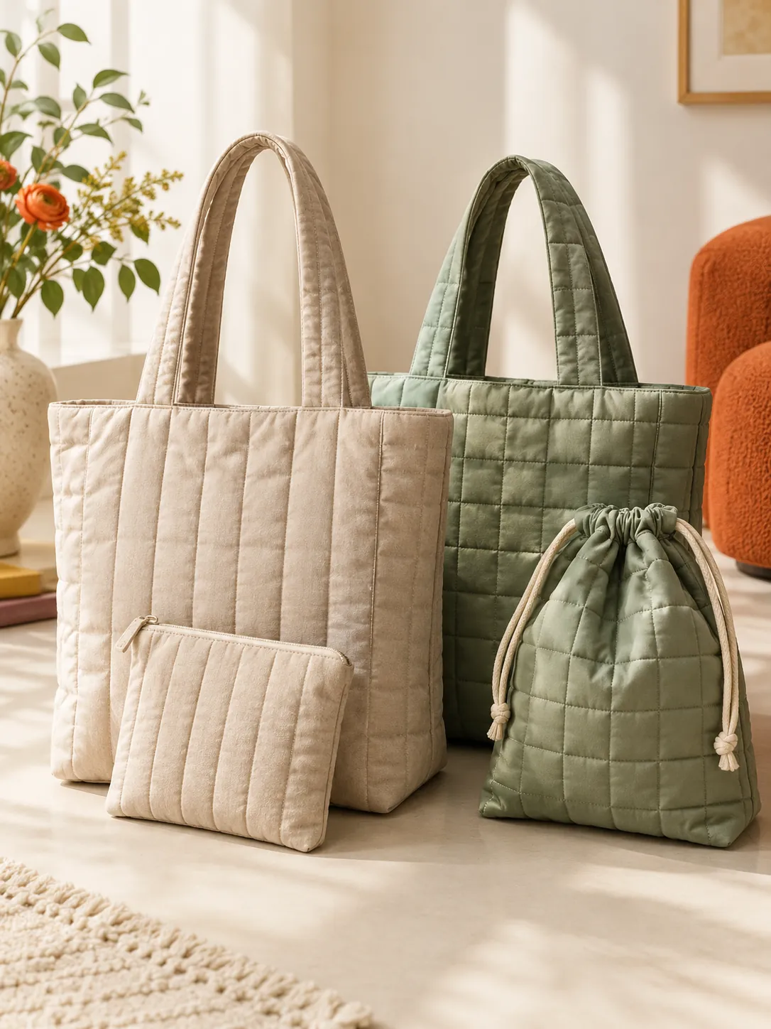 Fabric Carry Sets — quilted accessories