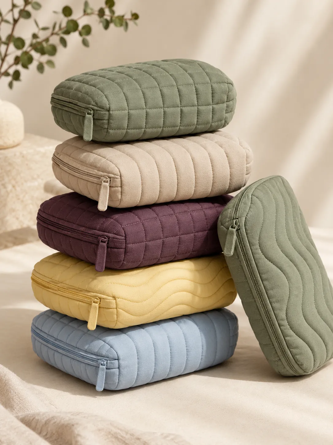 Padded Pouches — quilted accessories
