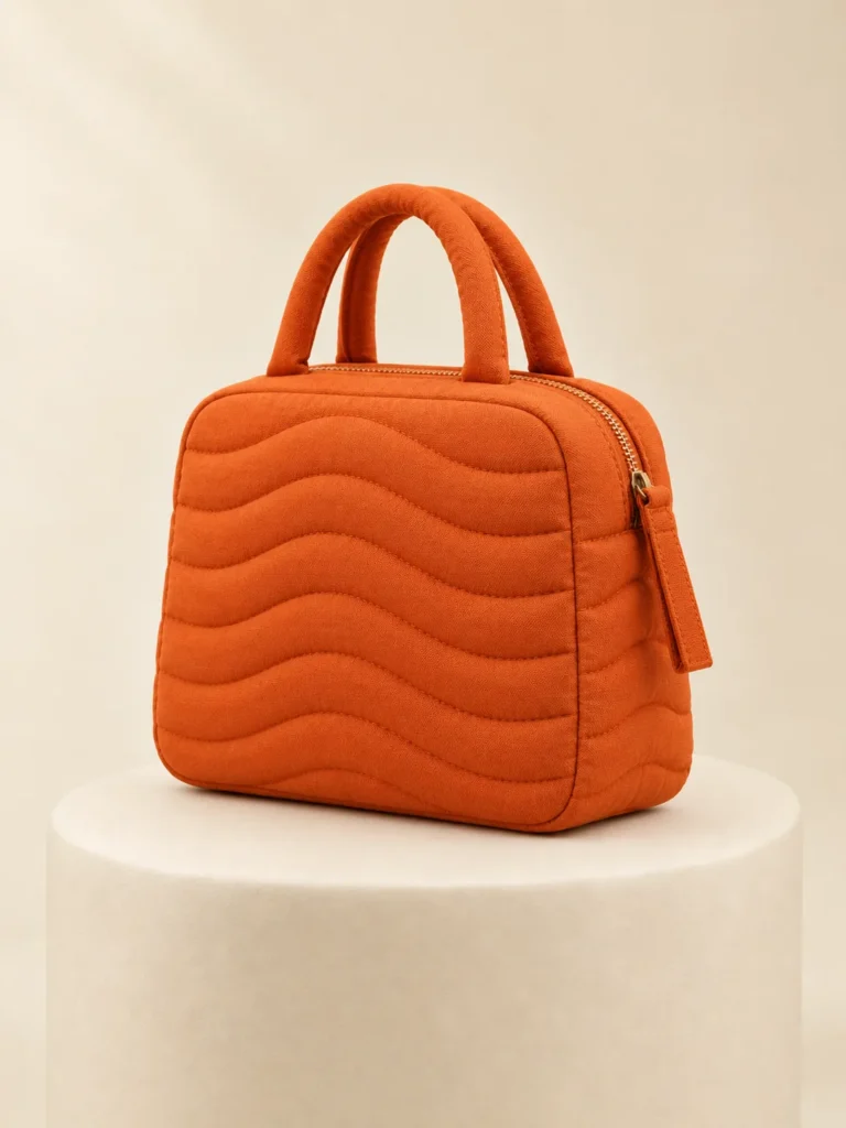 Ripple Channel Mini in Persimmon, back and side view