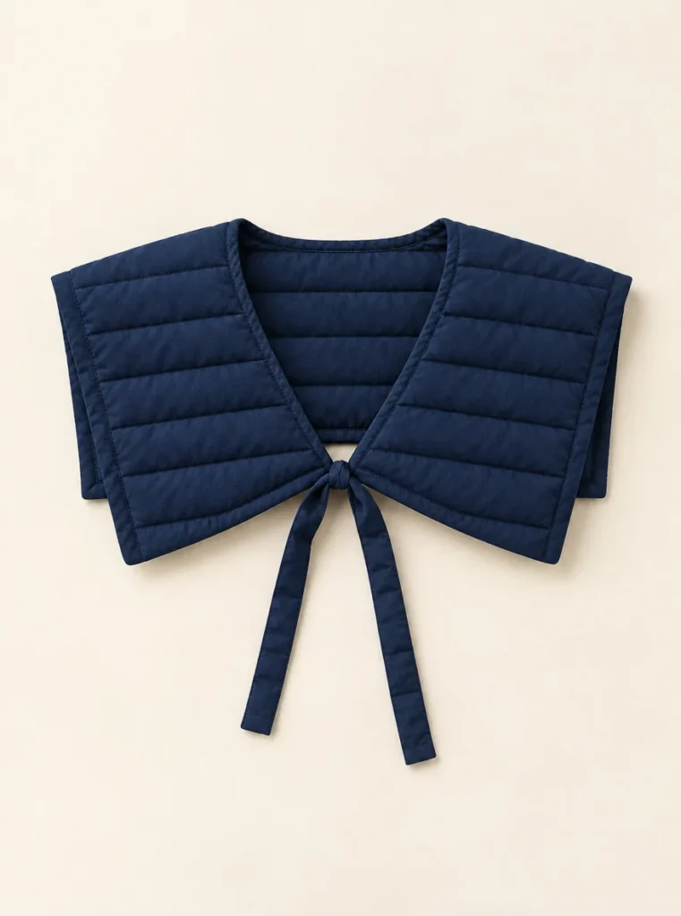 Sailor Channel Collar in Ink Navy, back and side view