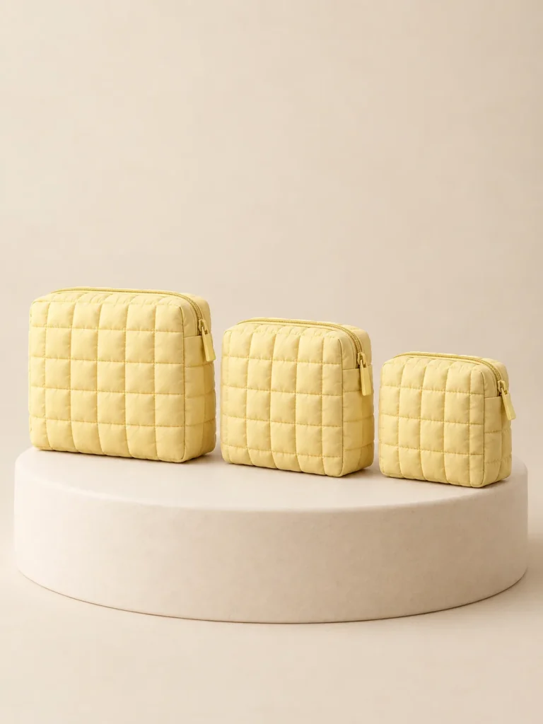 Trio Stack Set in Butter, back and side view